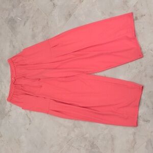 New! Halara Mid-Rise Elastic Waistband Drawstring Palazzo Flowy Wide Leg…